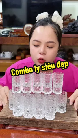 Combo ly siêu đẹp,  tiếp khách đãi bạn hiền cực sang👍🏻🥂 ##lyuongruou##combolythuytinh##lythuytinhchatluong##combolythuytinhuongruou