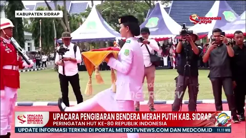 Upacara Pengibaran Bendera Merah Putih di Kabupaten Sidrap