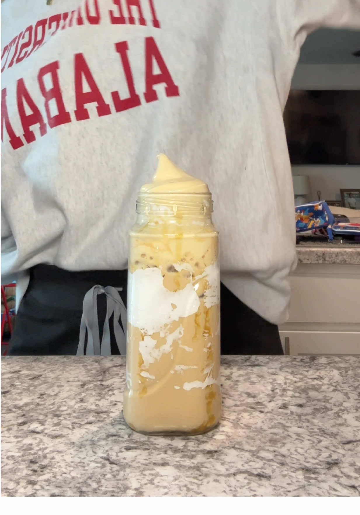 Morning! Let’s make a Cloud Iced Funnel Cake Latte before work this morning!! 10/10 ☁️🧊🍰🧋🤤  #icedcoffee #icedlatte #morningcoffee #coffeelover #coffeeathome @Nespresso @Nespresso USA @Torani @Ghirardelli Chocolate Company 