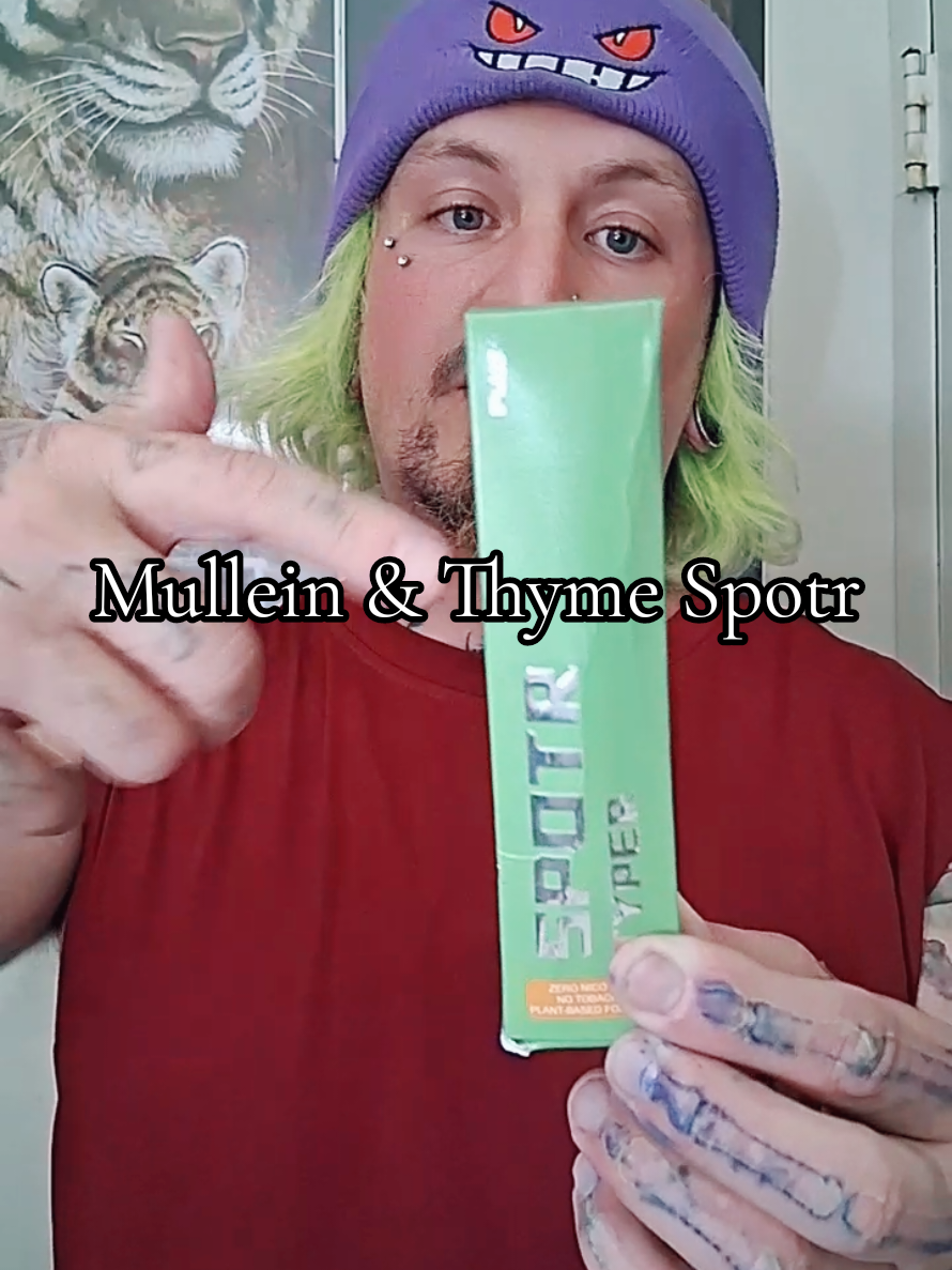 Plant based formula Mullein and Thyme also males breath smell good! #mulleinandthyme  #oralfixationrelief  #tiktokshopfinds  #rechargeable  #mullein 