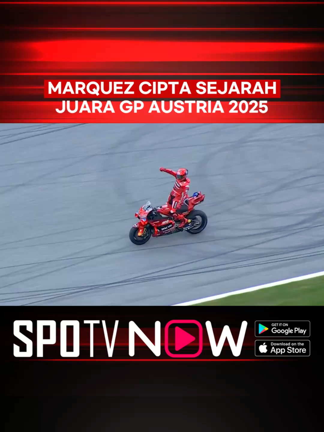 #MotoGP -6 kali berturut-turut 🔥 Akhirnya juara di Red Bull Ring + menang race ke-1000 MotoGP! 🏆 Strim #AustrianGP di #SPOTVNOW! #SPOTVMY Langgan Pek Motorsport untuk akses tanpa had! #SukanDiTikTok