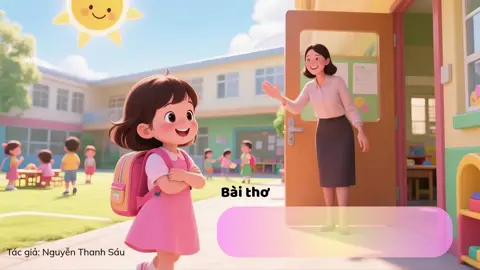 Bài thơ bé đến lớp, sáng tạo mầm non ứng dụng AI #AI_mầm_non