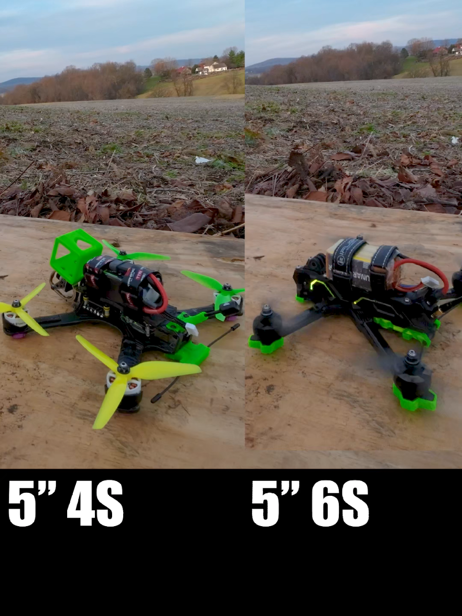4S vs 6S FPV drone launch speed #fpvdrone #drone @iFlight 