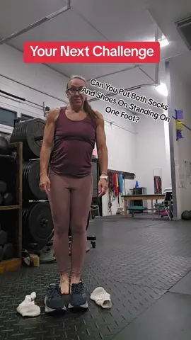 New Challenge! Can you put both socks and shoes on standing on one foot? #tiktokchallenge #viralchallenge #NutritionWithNiMi 