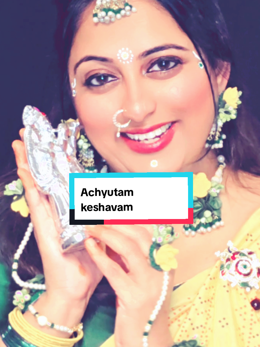 🙏🏼❤️🥰 Achyutam Keshavam !! 💛💚 #achyutamkeshvam #janmashtami  #radhakrishna #alps1 #fyp 