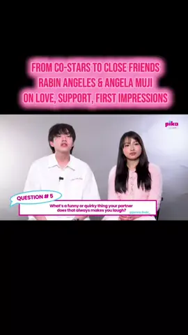The kilig moments, may pahawi hawi pa ng buhok Rab Rab ahh dapat ako nalang eh charriz! hahaha  #pikapikashowbiz  #rabinangeles  #angelamuji  #rabgela 