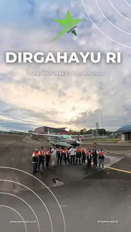 Dari langit Timur Indonesia, kami ikut menyuarakan semangat merah putih. ✈️🇮🇩 Dirgahayu Republik Indonesia ke-80! #DirgahayuRI80 #SmartAviation #RisingStar 