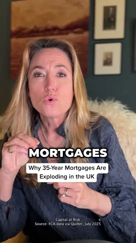 35-year mortgages are up 251% for over-36s since 2019. Why the surge? And should you worry? Let’s break it down. #UKHousing #MortgageTips #PropertyFinance #35YearMortgage Sources: FCA FOI data via Quilter, July 2025.