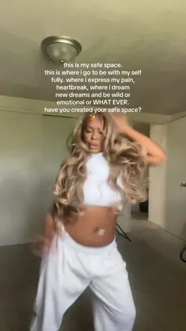 having a safe space is a core structure for self regulation and emotional alchemy. this is where you go to practice feeling your emotions when theyre charged. as you repeat this process again and again your moral compass directs you and healthy ways. 🦋 link in my bio for 1:1 coaching or to download my embodiment practices ##fyp##selfregulation##dance##alchemy##emotions
