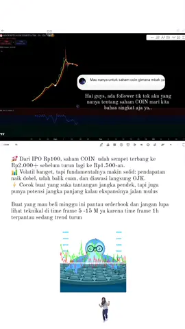 Guys..siapa yg punya saham COIN ..? Definisi stock rasa crypto ya.. Karena kemarin ada followerku yang tanya, cekidot ulasan singkat nya ya..silakan disimak..😊🫰🏻✅ #investasi #trader #tradingsaham #crypto #sahampemula 