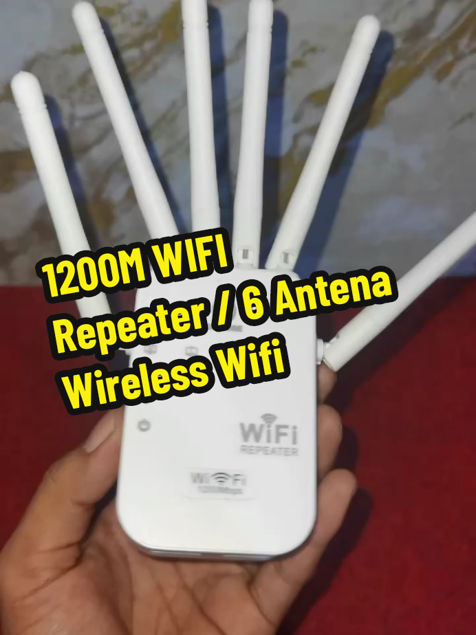 1200M WIFI Repeater / 6 Antena Wireless Wifi #wifi #wifirepeater #repeater #penguatsinyalwifi #masukberanda 