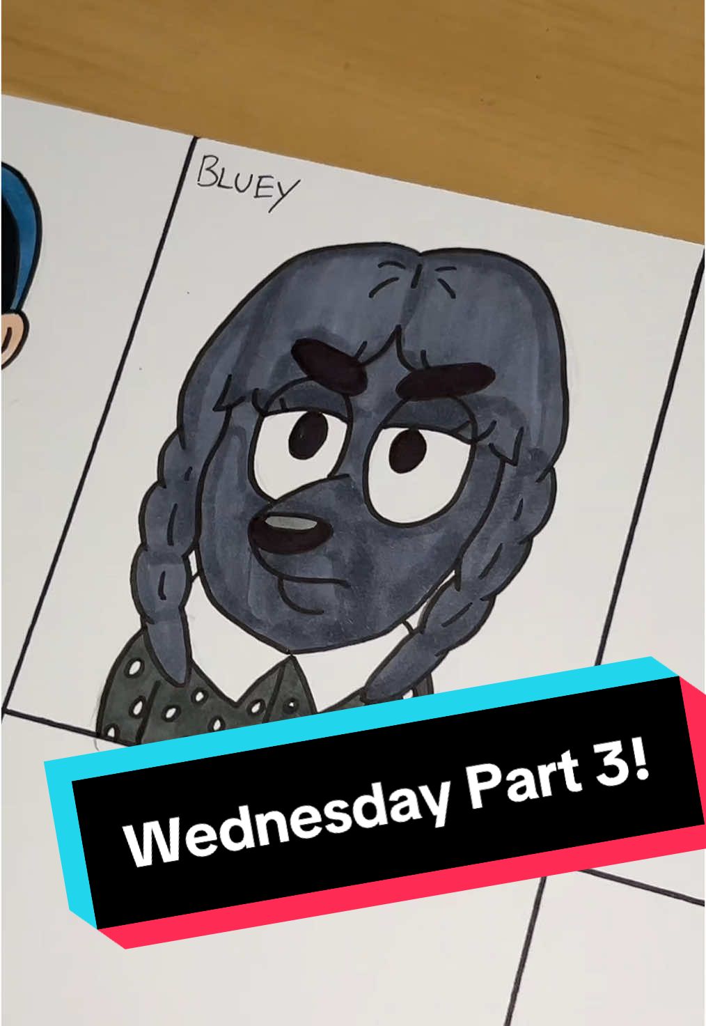 What’s next?? #fyp @Wednesday Netflix #wednesday #wednesdayaddams #wednesdaynetflix #wednesdayseason2 #bluey #blueytok #art #drawing #meme 