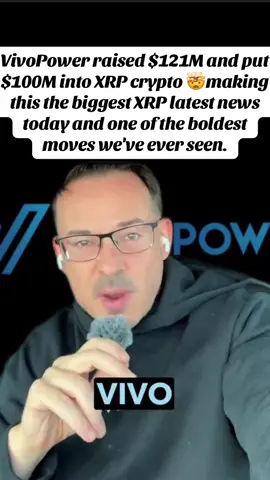 August 2025 🚨XRP JUST Became a COMPOUNDING Corporate Yield TREASURY! 🤯💸 $100,000,000 Earning Daily 🚀 VivoPower Goes ALL-IN 🏦Our August 2025 XRP latest news update and just shocked the market and I'm not sure who can see it yet. VivoPower raised $121M and put $100M into XRP crypto, making this the biggest XRP latest news today and one of the boldest moves we've ever seen. This isn't hype-it's real XRP latest adoption in real time. This shows they're using Flare Network DeFi to earn yield daily and compound into more XRP. This isn't just an XRP price prediction, This XRP latest news a minute ago and the latest update on XRP in last hour all rolled into one. People are asking is 500 XRP enough, and with corporate treasuries like this moving in, the answer is changing fast because I keep on buying daily! Even searches like XRP coin can't keep up with how massive this viral news because XRP isn't just a meme coin crypto currency or alt-coin ... it's becoming the corporate standard. Disclaimer: ⚠️ Not financial, tax, or investment advice. You should always do your own research for investing in crypto. #XRP #XRPNewsToday #XRPLatestUpdate #XRPLatestNews #xrpcommunity 
