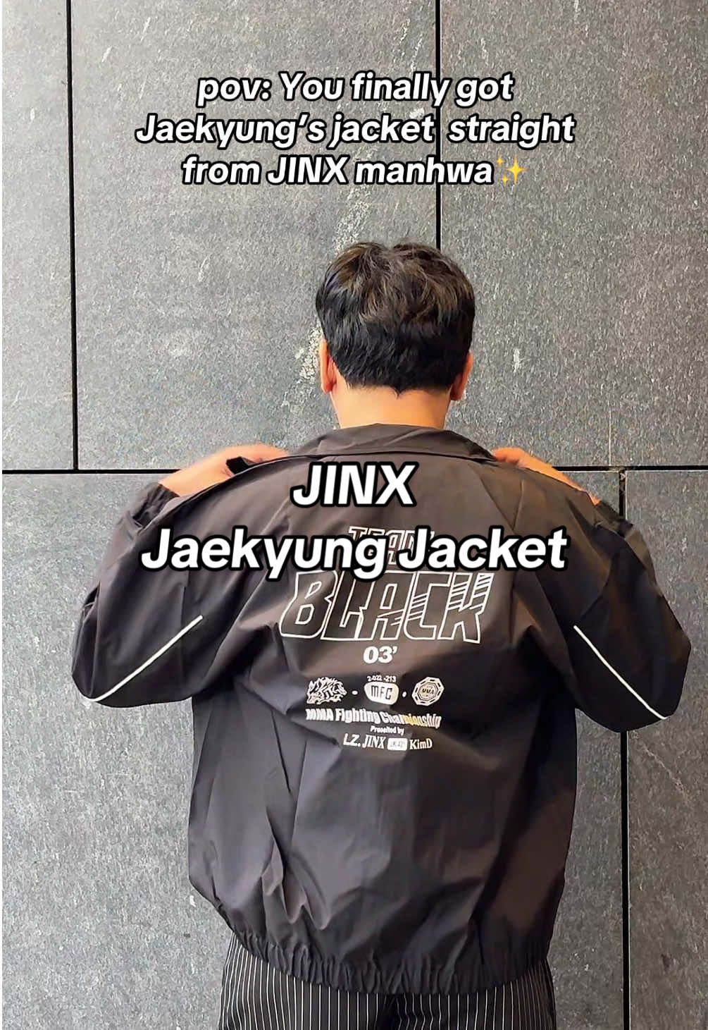 Grabe naiiyak ako sa ganda ng windbreaker jacket neto! #windbreakerjacket #jinxmanhwa #jinxjacketteamblack #teamblackjacket #benicstified 