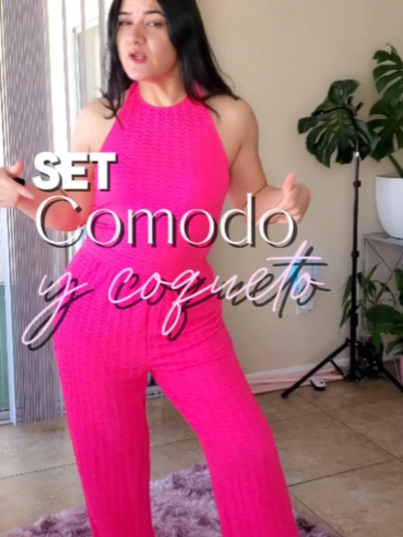 Muy llamativo el color pero hermoso y cómodo 😍 #pantset #summeroutfits #fashionstyles #tiktokshopbacktoschool #tiktokshopcreatorpicks 