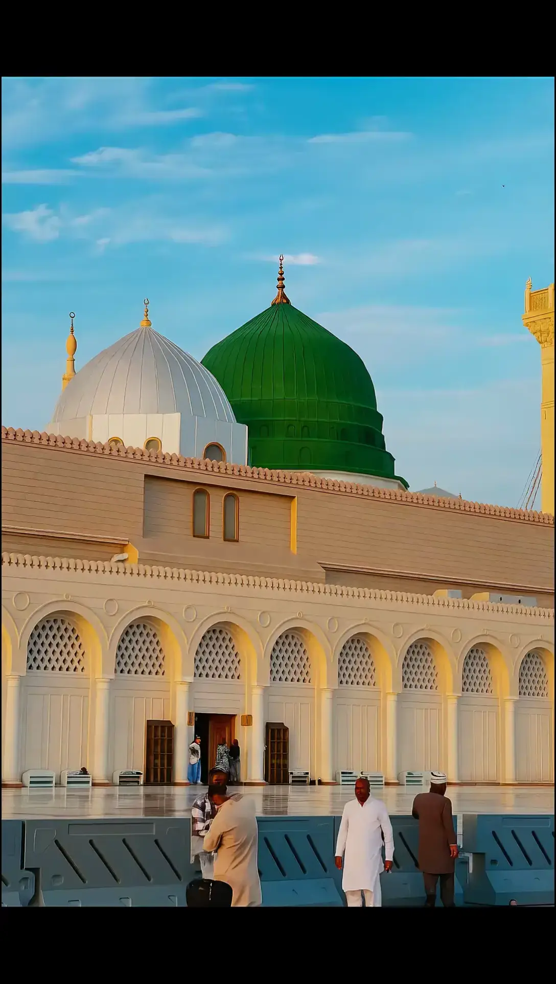 madinah munawra Madinah, the City of the Prophet, shines bright A beacon of faith, where Islam's history takes flight The Masjid an-Nabawi, a mosque of grandeur and might Where the Prophet Muhammad's tomb is a sacred sight The city's streets are lined with date palms, green and tall A tranquil oasis, where faith and peace enthrall Madinah's rich history and heritage are palpable and real Madinah's rich history and heritage are palpable and real A place where Muslims from all over the world come to feel The city's warm hospitality and welcoming smile Make it a place of pilgrimage, worth traveling a long while #plztiktokteamdontunderviewmyvideos  #foryoupage 