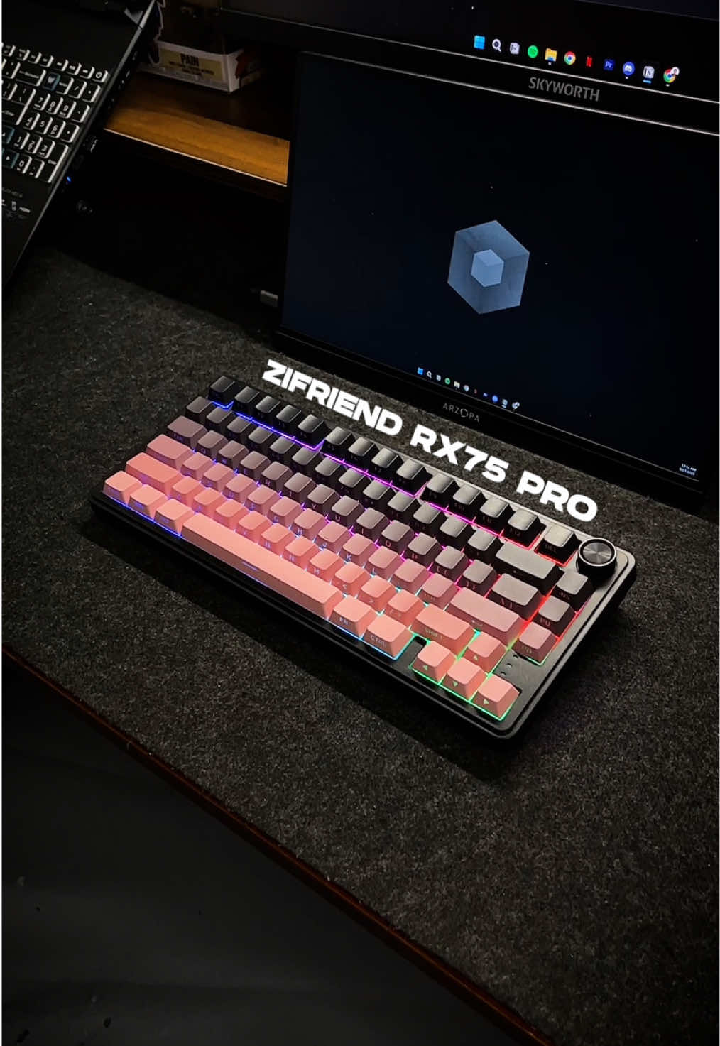 Quick Unboxing and Typing ASMR of this Zifriend RX75 Pro. Review Video Soon! Features: - 75% Layout 80keys with knob - Tri-mode - Hotswappable - Gasket Structure  - N-Keys Rollover - 20+ RGB Lighting Fx - Glow Blue Switches @BUSSIN EGHUIV #zifriend #gamingkeyboard #mechanicalkeyboard #techtokph #tiktokbudolfindsph 