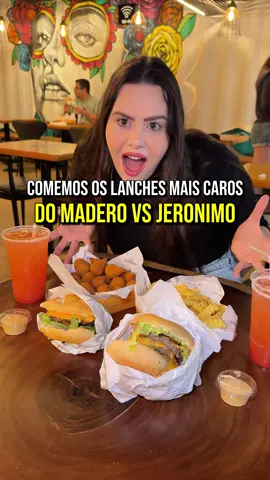 🍔 Madero x Jerônimo: qual o mais gostoso? 🤔🔥 Provamos os lanches mais caros do cardápio. E aí, qual você acha que ganha essa disputa? #madero #jeronimo #maderojeronimo #comida #restaurante 
