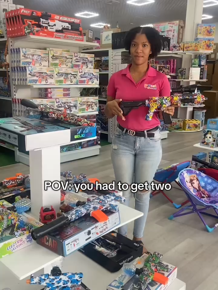 “When they ask if you want ONE Gel Blaster… and you’re like 👀 ‘Better make it TWO!’ 🔫🔫  Double the blasters, double the fun! 💥 Check us out at M6 Plaza or Mc Bean Couva to get yours  Shooting Elite M16 Gel Blaster $399.00 Electric Gelxshot M416 Gel Blaster $299.00  #GelBlasterLife #DoubleTheAction #DBestToys”