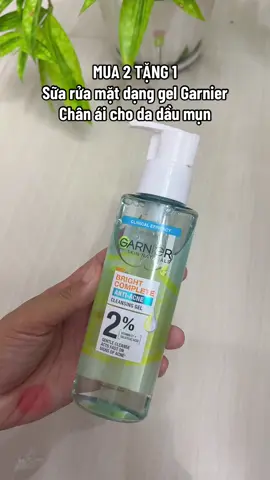 [MUA 2 TẶNG 1] Sữa rửa mặt dạng gel sạch thoáng dịu nhẹ Garnier [BHA, Vitamin C] cho da dầu mụn 🍀. ________________ #suaruamat #gelruamat #gelruamatgarnier #garnier #suaruamatdadaumun .