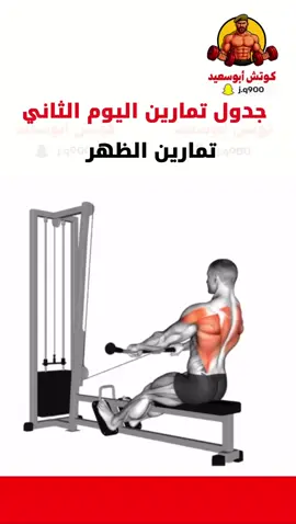 جدول تمارين اليوم الثاني تمارين الظهر ، هذا الجدول سيمنحكم الضخامة العضلية 💪 ومبين لكم الجولات والعدات في اسفل الفيديو 🏋️‍♂️#كمال_الاجسام #اكسبلور #تمارين #مشاهدات #GymTok 