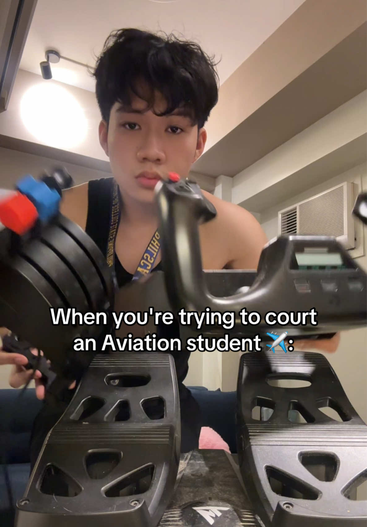 Flight Sim ang Atake (Inalikabok na yung rudders 🥲) #fyp #foryou #aviation #aviationstudent #funny 