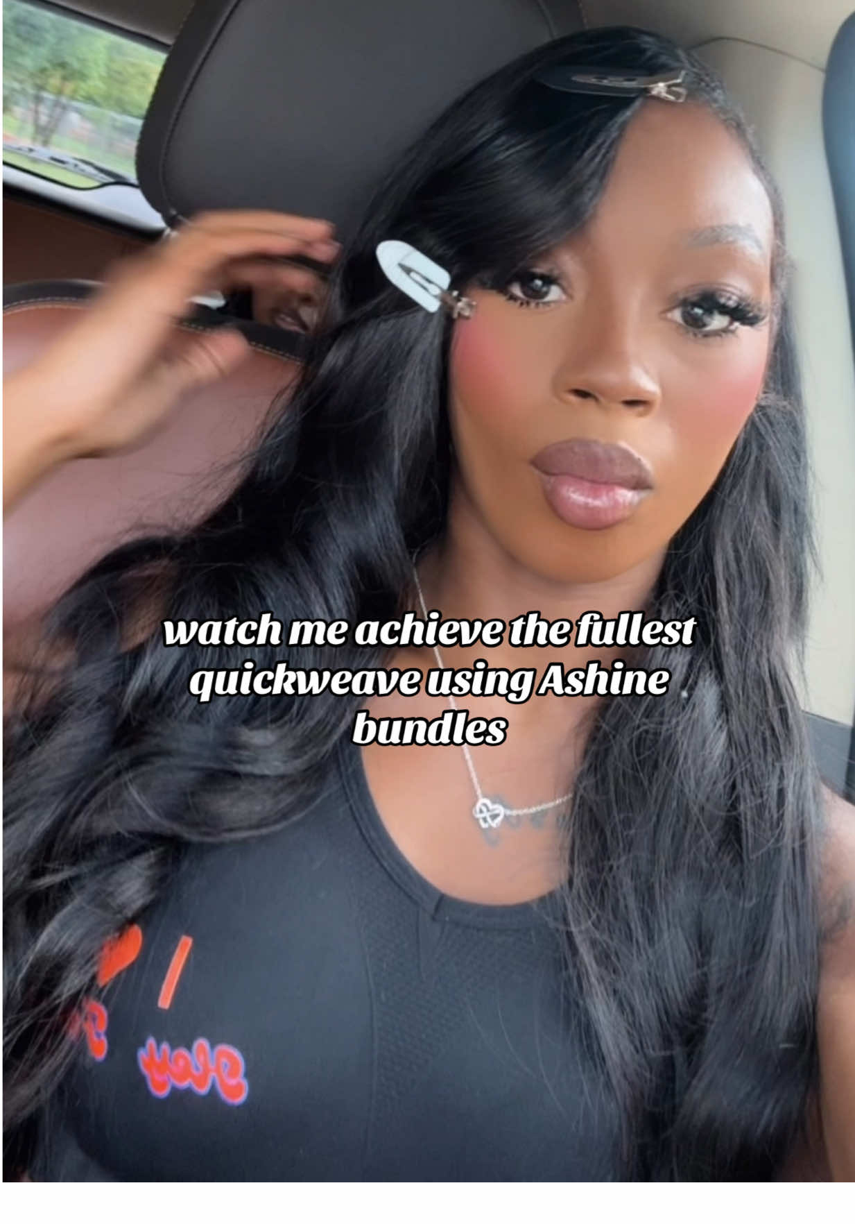 by far the best bundles i ever had so soft , long & full Tap the orange cart below @Ashinehair US 😍#foryoupage #hairtok #ashinehair #bundles #fyp 