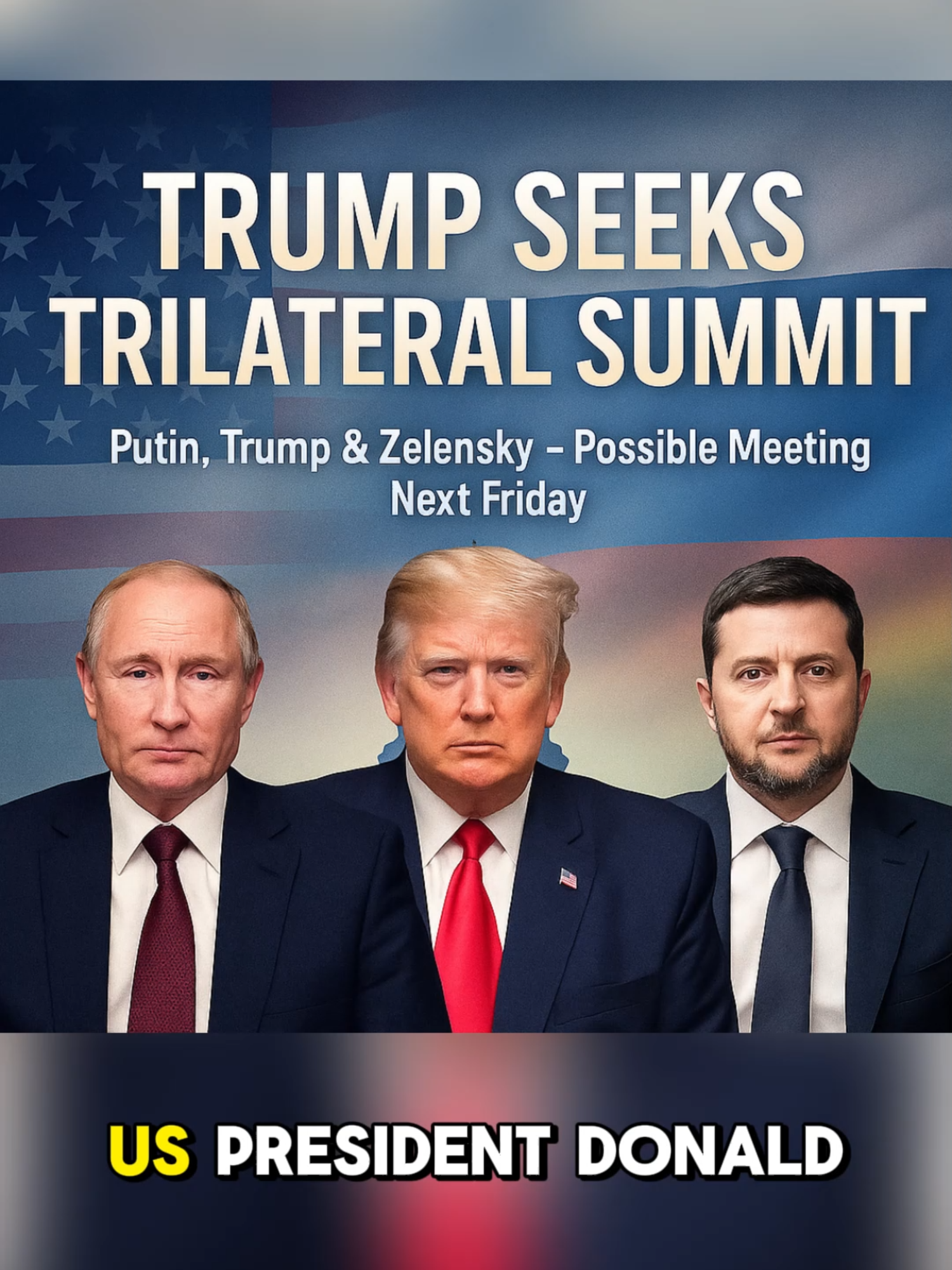Trump Eyes Trilateral Summit 🔹 Trump wants a meeting with Putin & Zelensky as early as next Friday 🔹 Summit depends on success of Monday’s Trump–Zelensky Oval Office talks 🔹 Alaska summit with Putin described as “warm” & “substantive” 🔹 Trump stresses peace agreement over fragile ceasefire 🔹 Moscow: Settlement must address NATO, demilitarization & territorial reality #Trump #Putin #Zelensky #Ukraine #Peace #Russia #USA #Europe #EU #CoinCurrentX