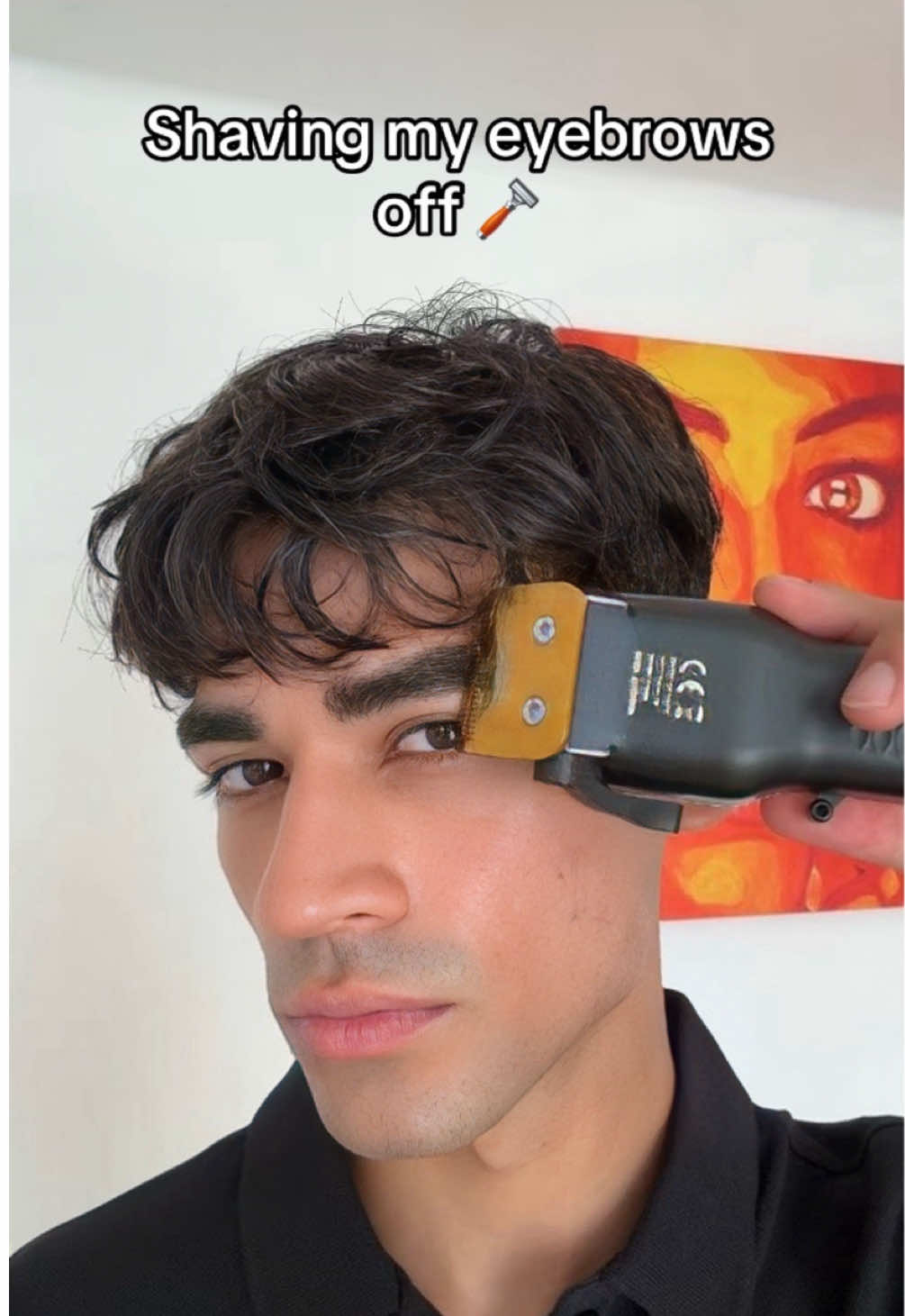 Shaving my eyebrows off  🪒 #eyebrows #shaving #viral #fyp 
