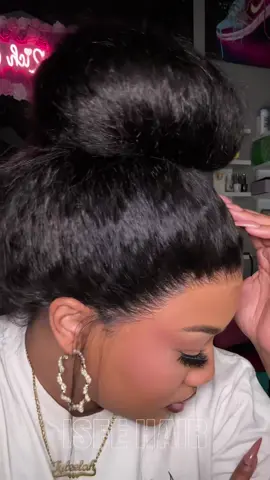 Girlll you do not need glue to get this perfect updo 🙂‍↕️🤌🏽 can’t tell me this ain’t my real hair! @Tyleelah  Kinky straight 24” 360 Wear Go Wig  Get same wig 48% OFF Last Hours!  #iseehairbeauty #iseeweargowig #kinkystraight #gluelesswig #halfwigtok 