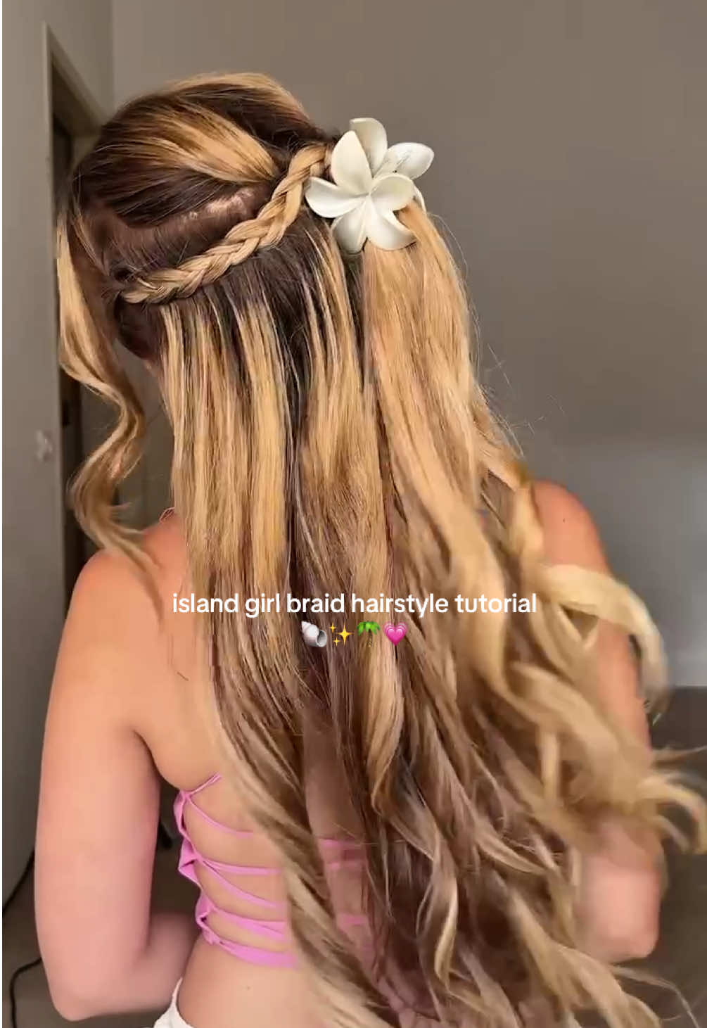 Island Girl Braids Hairstyle Tutorial🌺 Add a few drops of Miracle Hair Elixir before and after styling for the shiniest, frizz-free, protected hair✨ #cocoandeve #hairstyle #braids #tutorial #hairoil  