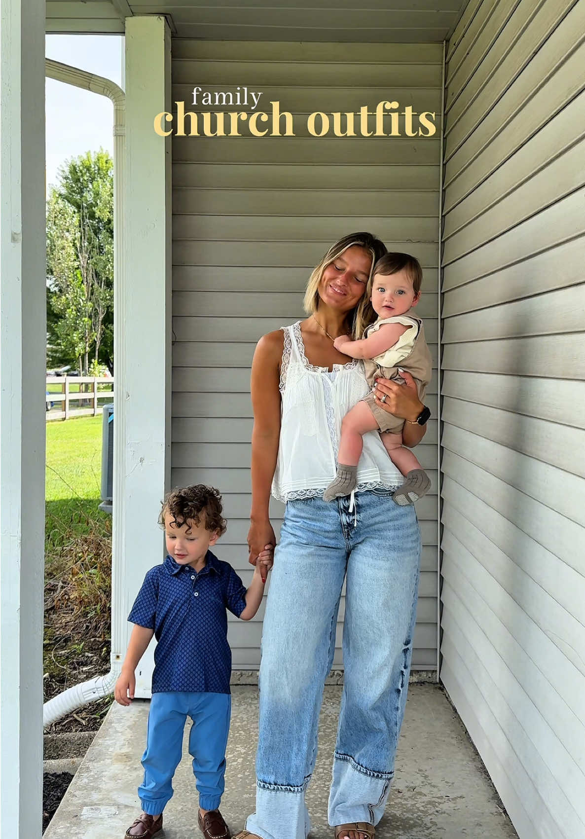 A mom & her boys going to church 🤍 #outfit #OOTD #churchoutfit #outfitinspo #churchtiktok 