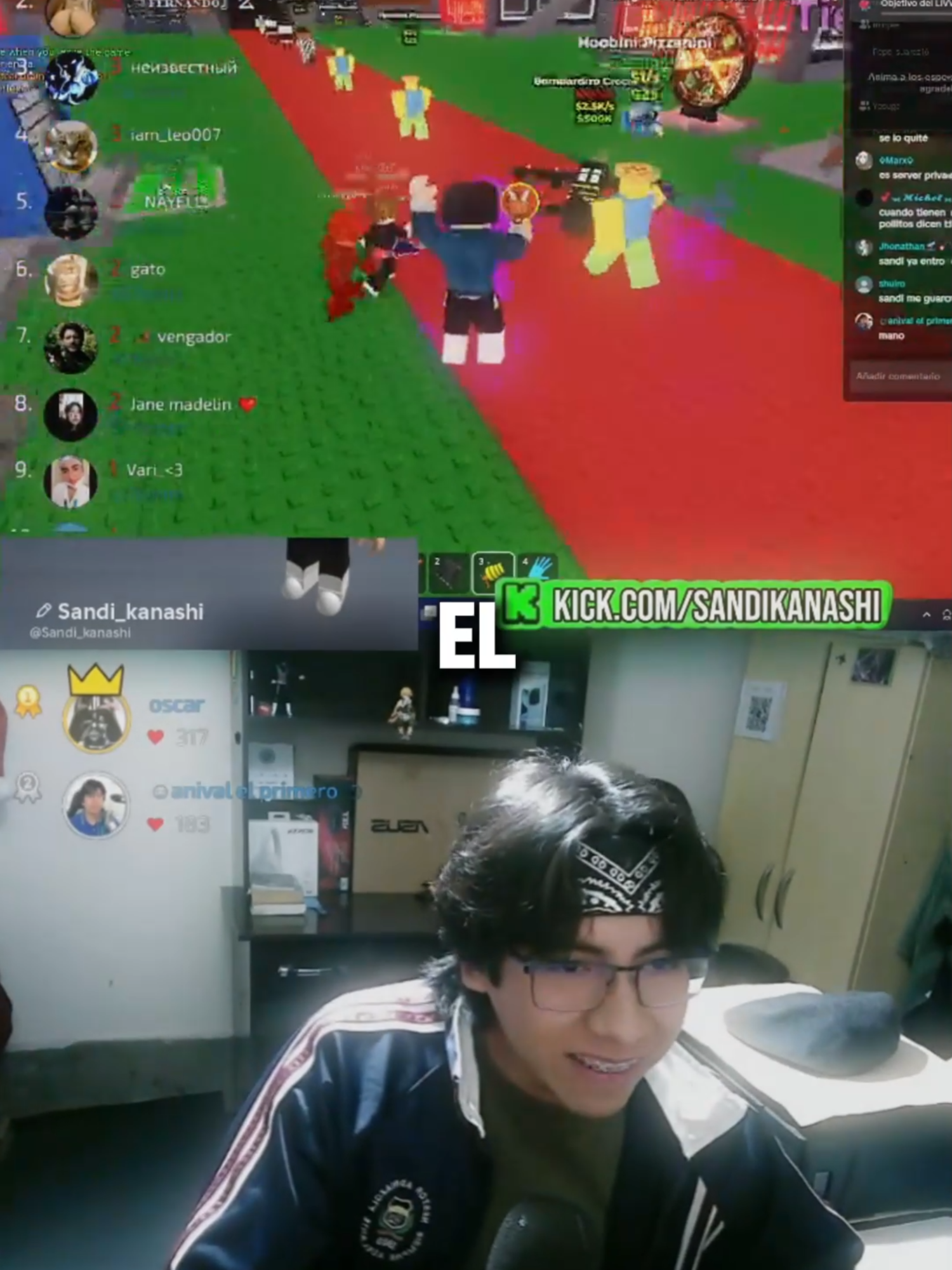 Personas abrazandose, cuadrado negro grande en el chat, #brainrot #gameplay ##streamerpequeño ##bolivia #streaming