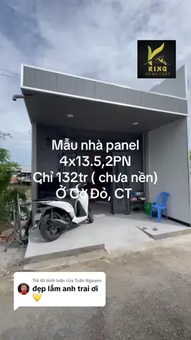 Trả lời @Tuấn Nguyen Mẫu nhà panel 4x13.5,2PN Chỉ 132tr ( chưa nền) Ở Cờ Đỏ, CT #nhalapghepking #nhalapghepmytho #nhalapghepxuhuong #nhalapghep #nhalaprap 