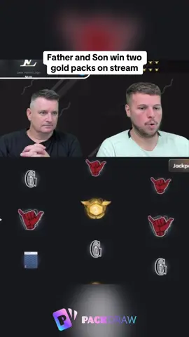 Father and Son win two gold packs on stream #kickstreaming 