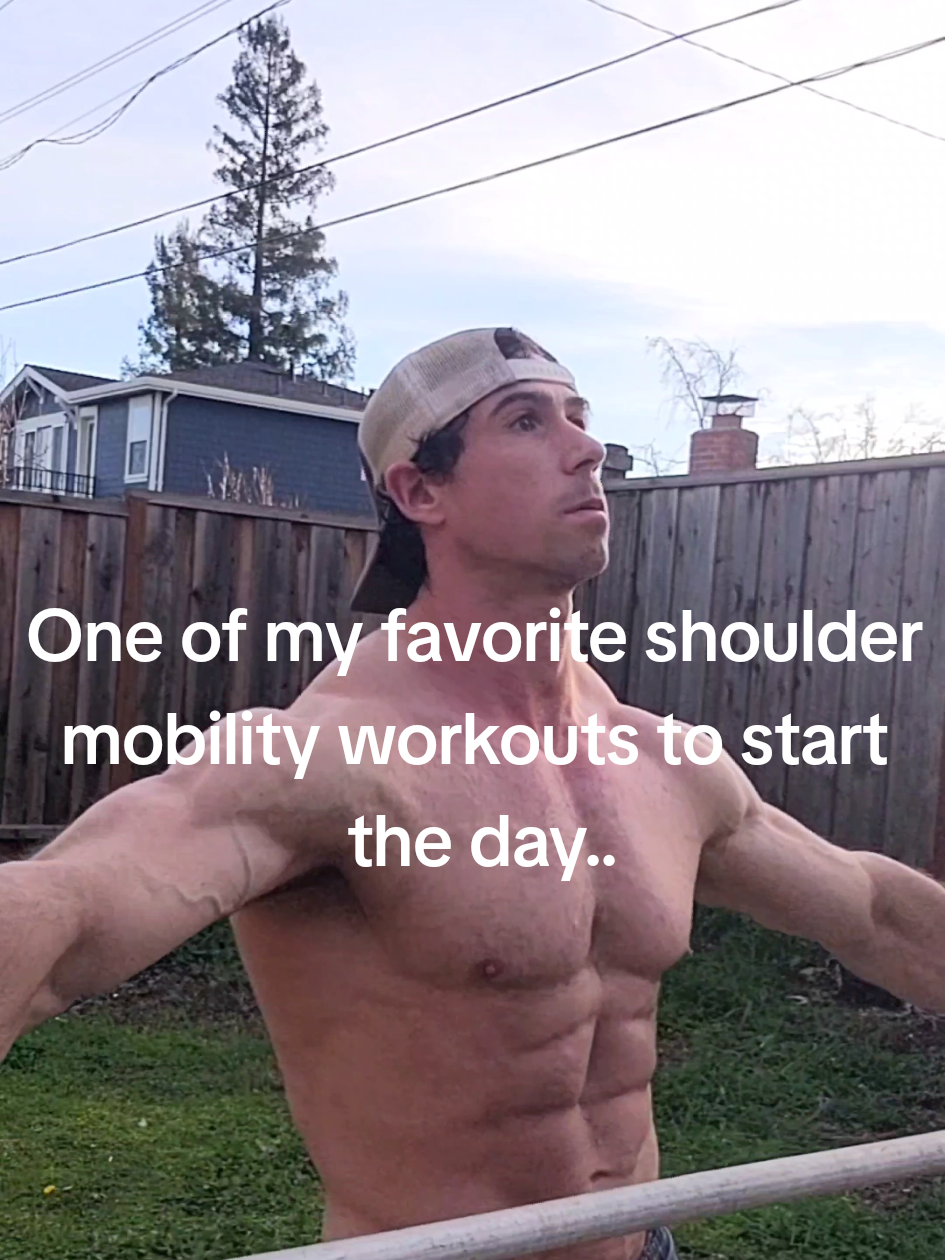 Try these every morning for at least 3 sets of 20 reps (1 rep is back and forth) and see if those shoulders start to ache less #workout #Fitness #motivation #aesthetic #fyp     
