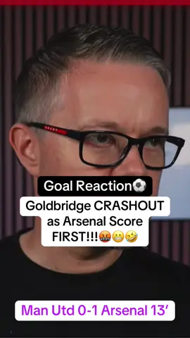Mark Goldbridge reacts to Arsenal goal from Corner scores by Calafiori but mistake made but the United keeper #markgoldbridge #manchesterunited #arsenal #calafiori #manutdarsenal 