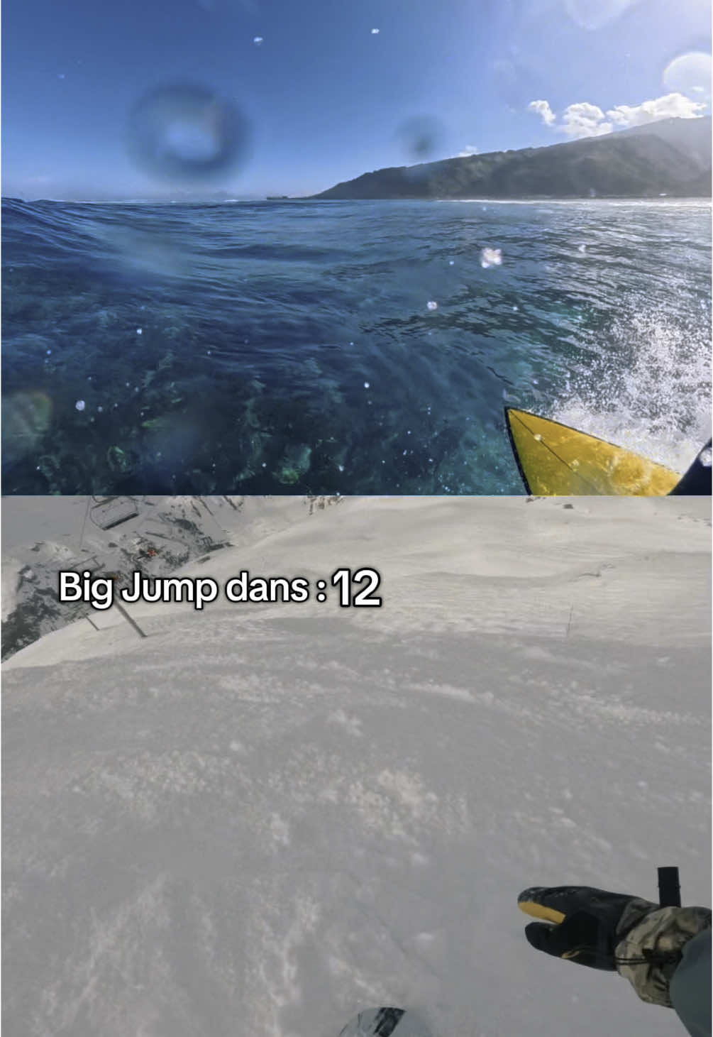 2 Passion - 2 saisons  #CapCut #insta360 #snow #surf 