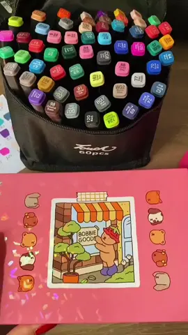 kit Livro de Colorir e Marcadores #marcadores #canetinhas #livrodecolorir 