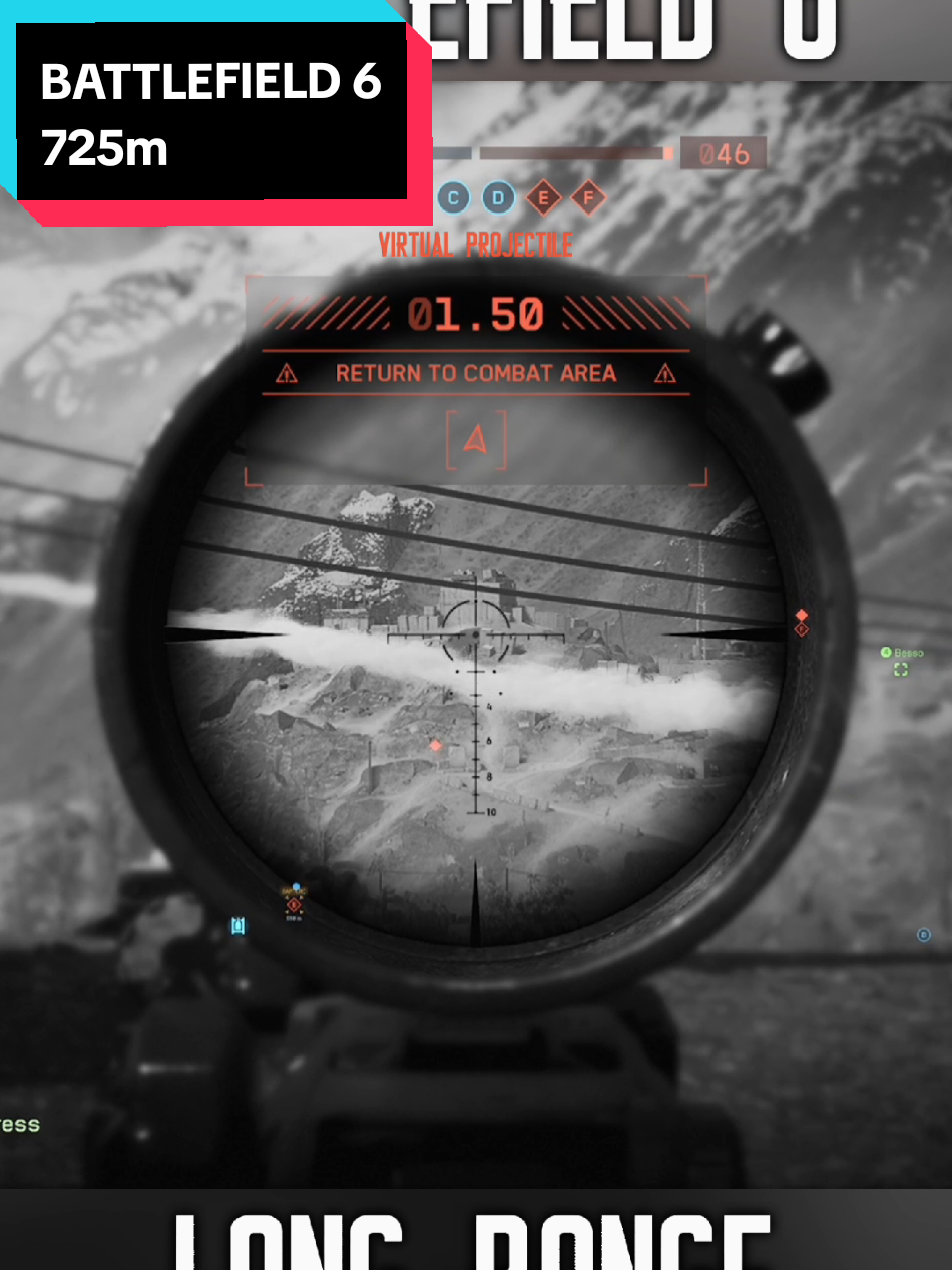Battlefield 6 - 725m More long-range snipes @ Virtual Projectile on YouTube #sniping #battlefield6 #Battlefield 