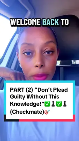 ♟️✅♟️PART (2) “Most people don’t realize the system profits every time someone pleads guilty. Don’t rush into a deal—educate yourself, request discovery, and learn what to gather so you can protect your rights. Innocent until proven guilty isn’t just a phrase—it’s your defense. 🎯”#fypage #KnowYourRights #LegalTips #JusticeMatters #InnocentUntilProvenGuilty