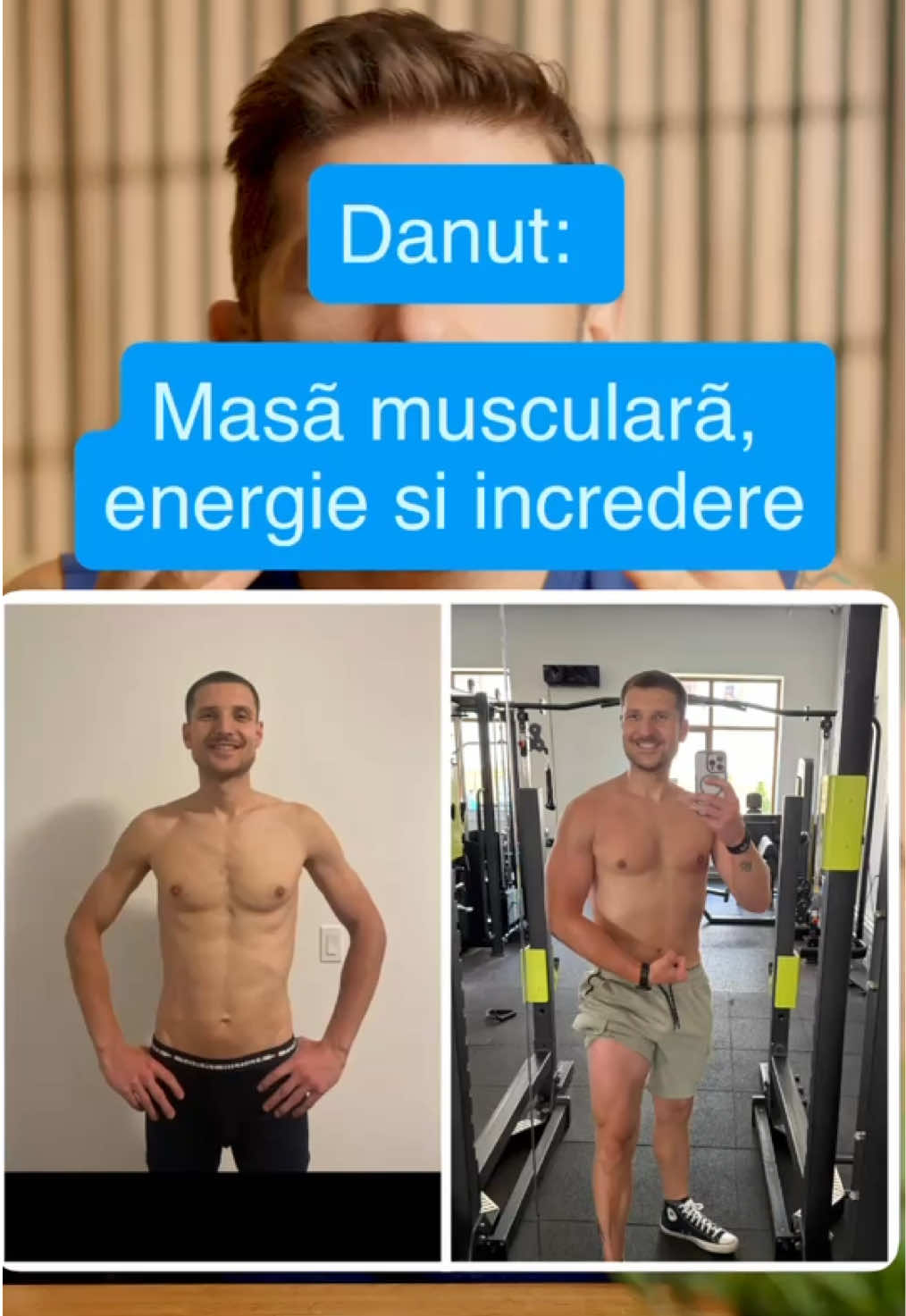 🔥 Nu voința ta e problema. E metoda pe care o urmezi. Dănuț era genul de bărbat care se uita în oglindă și vedea doar coastele ieșind prin tricou… mânca tot ce prindea, rupea sala în două, dar tot părea mai fragil ca oricând – fără energie, fără putere, fără reziliență când stresul lovea. Ceea ce i-a schimbat viața n-a fost mai mult efort sau mai multă mâncare… ci un sistem disciplinat, creat pentru corpul lui, care l-a ajutat să pună masă musculară, să aibă energie reală și să-și țină nervii tari când presiunea apăsa cel mai tare. 💡 Disciplină + strategie corectă = corp puternic, minte rezilientă. 🚀 Scrie „DISCIPLINA” în comentarii și iti spun cum poate funcționa și pentru tine.