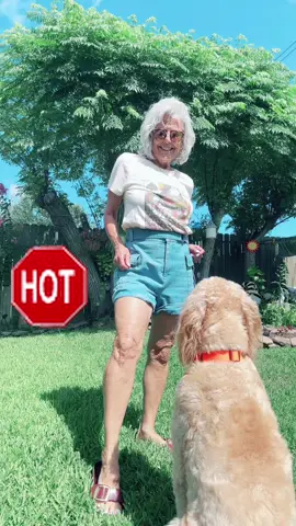 Too HOT in TEXAS!  One last dance with my “OPULENT PET BUDDY” Louie the #labradoodle 