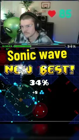 Sonic Wave New Best 34% #geometrydash #viral #fyp 