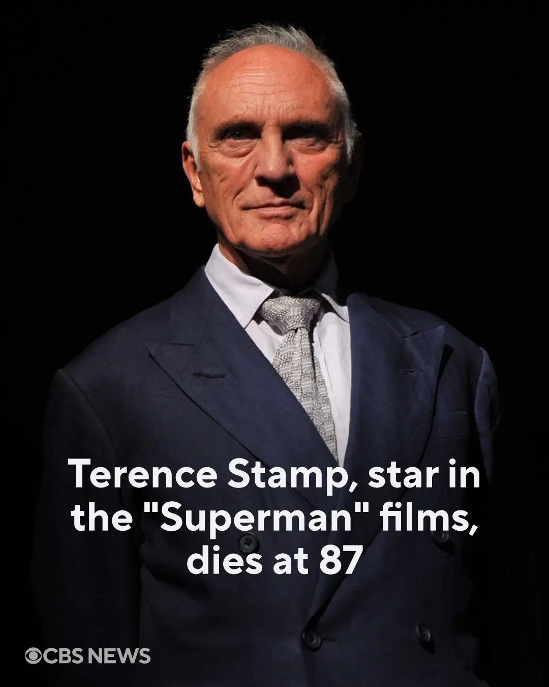British actor Terence Stamp, who famously played arch-villain General Zod in 