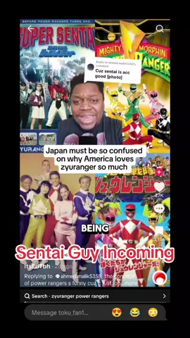 This is me just stating my opinion on his video. Japanese fans of SS know what MMPR is and they probably know how over-hyped it is, too. They can understand nuance. #fypシ #supersentai #powerrangers #mightymorphinpowerrangers #tokusatsu 