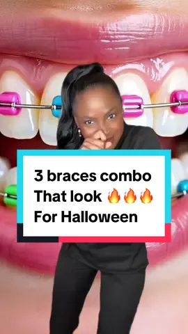 These are such great braces color combinations for Halloween #bracescolor #bracescolors  #braces #halloween #LearnOnTikTok 