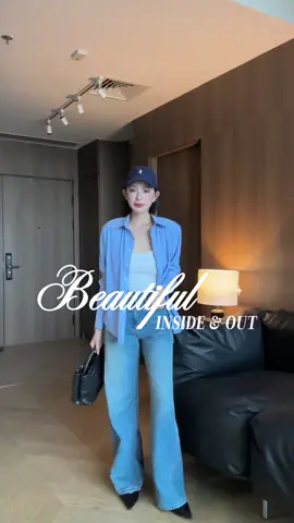 Một ngày thật nhẹ nhàng chỉ cần một chiếc sơ mi xanh sọc basic phối cùng quần jean ống loe và áo ba lỗ bên tronh – vừa thoải mái lại vừa tươi mới. Mix thêm chiếc mũ lưỡi trai nàng có ngay outfit năng động nhưng vẫn giữ được sự thanh lịch. Đơn giản mà đủ khiến ai cũng phải ngoái nhìn ✨ #ladiestudio