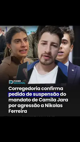 Camila Jara tem o seu pedido de suspensão protocolizado #noticia #nikolasferreira #pt #deputado 