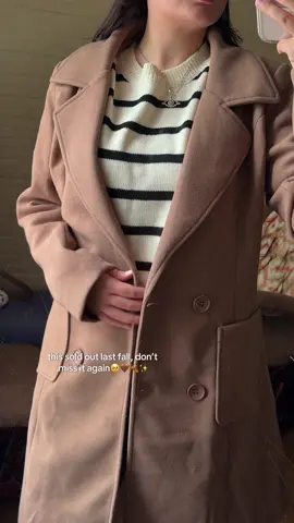 i got the Camel color in a medium🤎🍁 #falloutfits #outfitinspo #woolcoat #fallcoat #TikTokShopLaborDaySale 